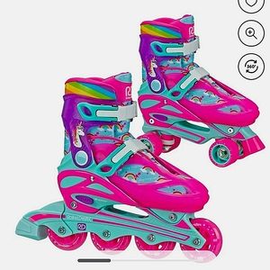 Roller Derby Unicorn 2 in 1, Rollar & Inline Adjustable Skates